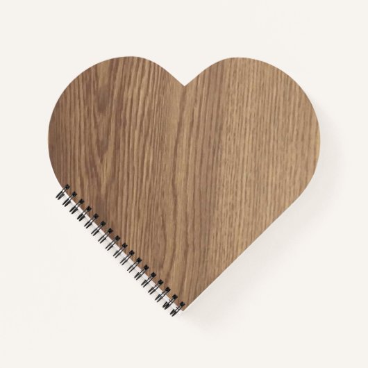 Wood Grain Heart Notitieboek (Voorkant)