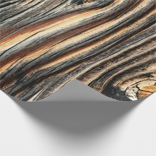 Wood Grain Pattern Cadeaupapier (Hoek)