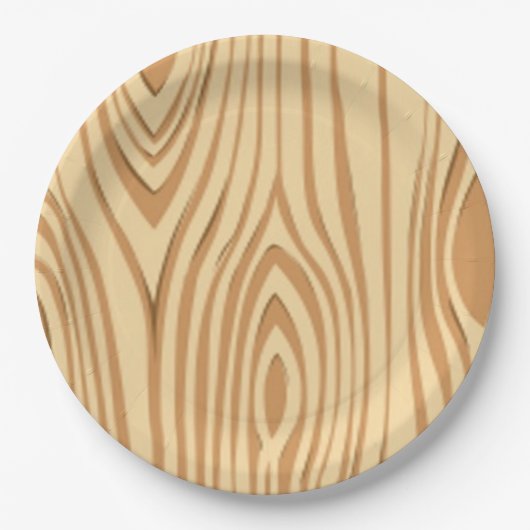 WOOD GRAIN PATTERN PAPIEREN BORDJE (Voorkant)