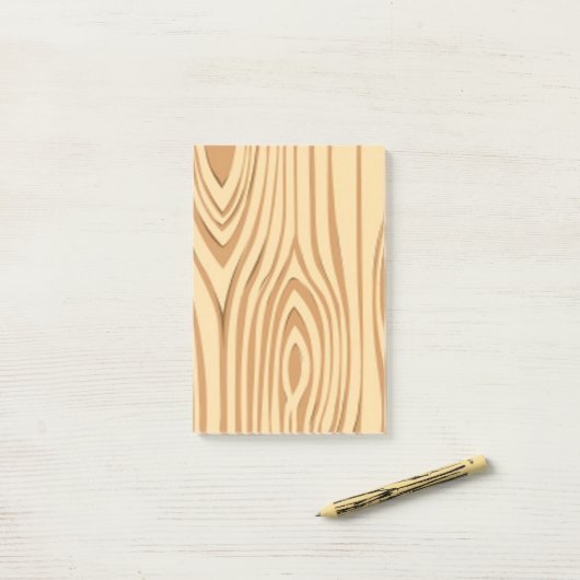 WOOD GRAIN PATTERN POST-IT® NOTES (Op bureau)