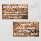 Wood Grain Visitekaartje tweezijdig houtwerk (Voorkant / Achterkant)