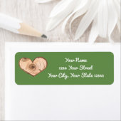 Wood Heart Address Label (Insitu)