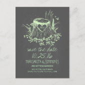 Wood Heart Stump Rustiek Land Save the Date Aankondigingskaart (Voorkant)