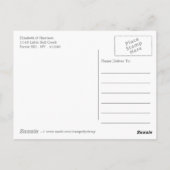 Wood Heart Weddenschap Bedankt Briefkaart (Achterkant)