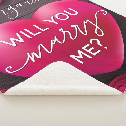 Wood Heart Weddenschap Sherpa Deken (3/4)