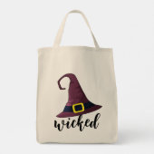 Wood, heksen Pet, Fun Halloween Tote Bag (Achterkant)