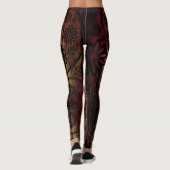 Wood Henna Tattoo - Power Yoga Leggings (Achterkant)