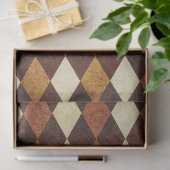 Wood Inlay Argyle Pattern Tissuepapier (Geschenk)