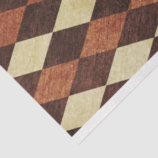 Wood Inlay Argyle Pattern Tissuepapier (Detail)