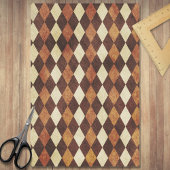 Wood Inlay Argyle Pattern Tissuepapier