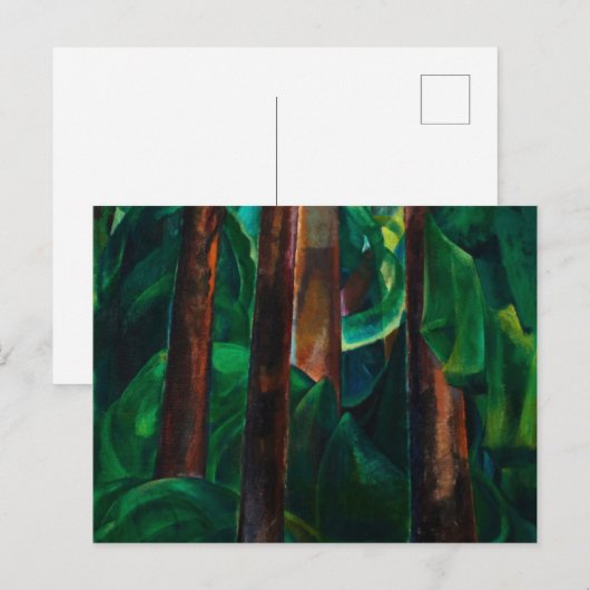 Wood Interior, 1930, van Emily Carr Briefkaart (Voorkant / Achterkant)