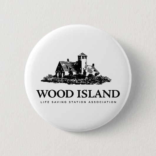 Wood Island Life Saving Station Assoc Ronde Button 5,7 Cm (Voorkant)