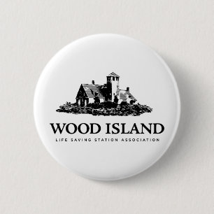 Wood Island Life Saving Station Assoc Ronde Button 5,7 Cm
