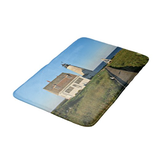 Wood Island Lighthouse Maine Bath Mat (Gekanteld)
