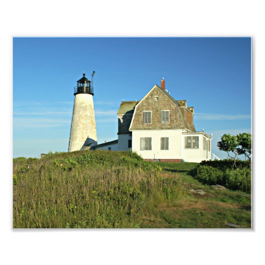 Wood Island Lighthouse Maine Foto Print Afdruk (Voorkant)
