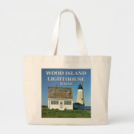 Wood Island Lighthouse, Maine Jumbo Canvas tas