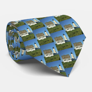 Wood Island Lighthouse Maine Mannen Stropdas