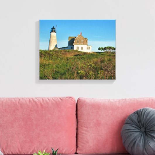 Wood Island Lighthouse Maine Wrapped Canvas (Insitu (Woonkamer))