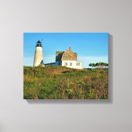 Wood Island Lighthouse Maine Wrapped Canvas