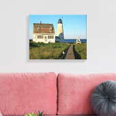 Wood Island Lighthouse Maine Wrapped Canvas Afdruk (Insitu (Woonkamer))