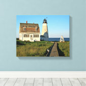 Wood Island Lighthouse Maine Wrapped Canvas Afdruk (Insitu (Houten vloer))