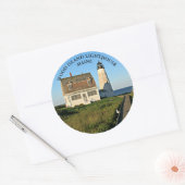 Wood Island Vuurtoren Maine Grote Stickers (Envelop)
