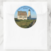 Wood Island Vuurtoren Maine Grote Stickers (Tas)