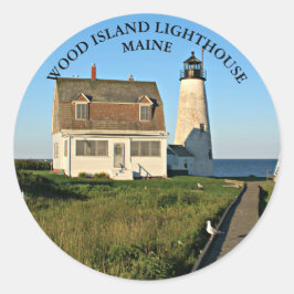 Wood Island Vuurtoren Maine Grote Stickers
