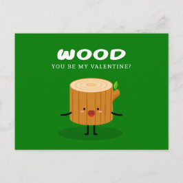Wood, jij bent mijn Valentijn | Liefde Feestdagenkaart