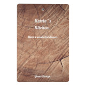 Wood Kitchen notities Mini Klembord (Achterkant)