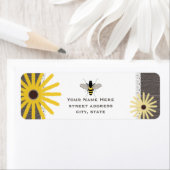 Wood & Lace geïnspireerd Black Eyed Susans Bee Lab Etiket (Insitu)