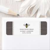 Wood & Lace geïnspireerd honing bij adres label (Insitu)