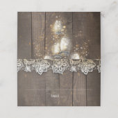 Wood Lace Mason Jar Lights Rustiek Plaatskaartje (Buitenkant ongevouwen)