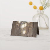 Wood Lace Mason Jar Lights Rustiek Plaatskaartje (Achterkant)