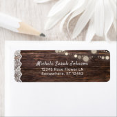 Wood Lace & String Lights Return-adres Etiket (Insitu)
