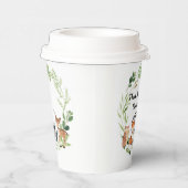 wood land animals greenery design papieren bekers (Rechts)