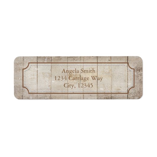  Wood Land Rustic Wedding Etiket (Voorkant)