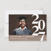 Wood & Large Numbers - 3x5 Afstuderen Aankondiging (Voorkant)