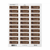 Wood Lichten Western Cowgirl Adres Etiket (Full Sheet)