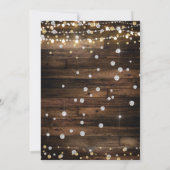 Wood & Lights Diamond Trouwjurk Vrijgezellenfeest Kaart (Achterkant)