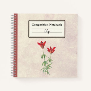 Wood Lily Flower Gepersonaliseerde Compositie Notitieboek