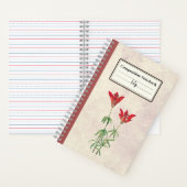 Wood Lily Flower Gepersonaliseerde Compositie Notitieboek (Binnen)