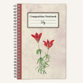 Wood Lily Flower Gepersonaliseerde Compositie Notitieboek (Voorkant)