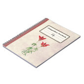 Wood Lily Flower Gepersonaliseerde Compositie Notitieboek (Linkerzijde)