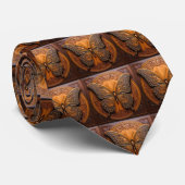 Wood Look Butterfly Stropdas (Opgerold)