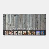 Wood Look familienaam in fotocollage Bureaumat (Voorkant)