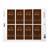 Wood Look Home gebrouwen bier Etiketten (Full Sheet)
