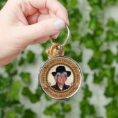 Wood look Personalized Photo Memorial Keychain (Hand)