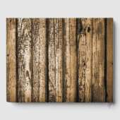 Wood Look Rustieke bruiloft gastenboek, GEPERSONAL Gastenboek (Achterkant)