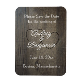 Wood-Look Save the Date Magnets Magneet